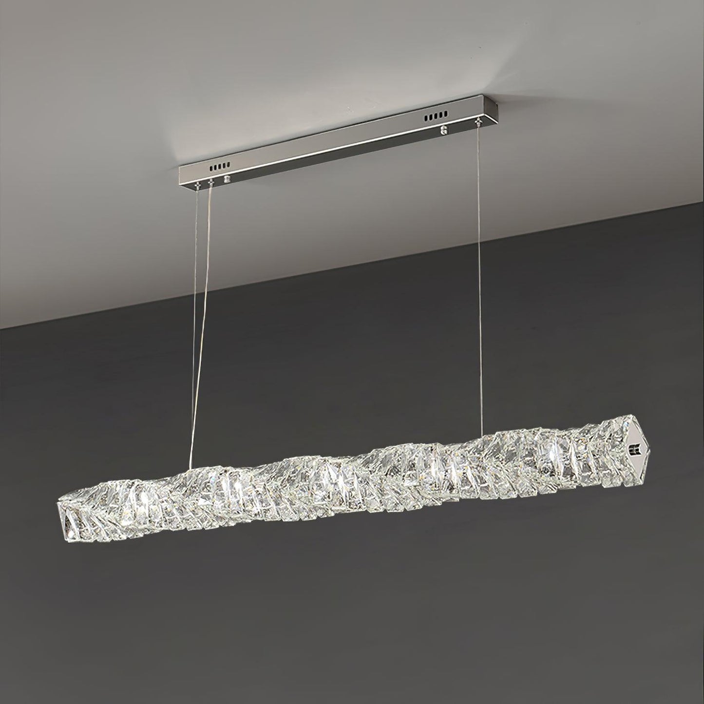 Long Crystal Droplight Pendant Lamp