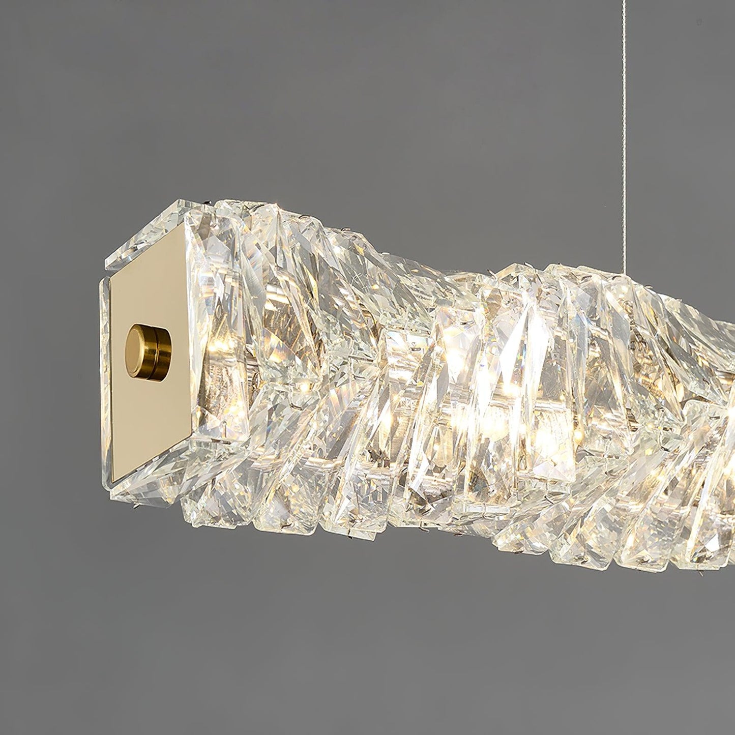 Long Crystal Droplight Pendant Lamp