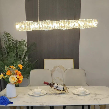 Long Crystal Droplight Pendant Lamp