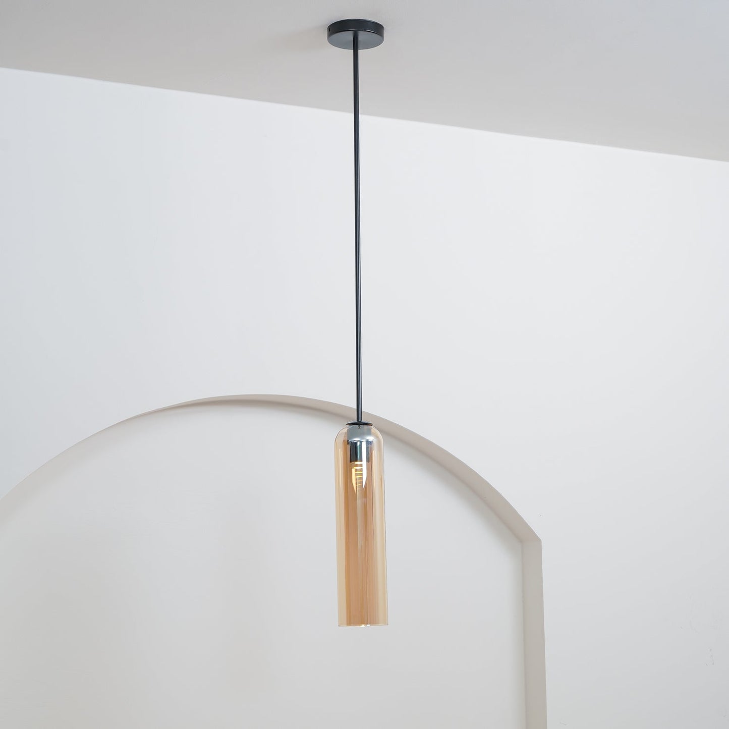 Long Tube Glass Droplight Pendant Light