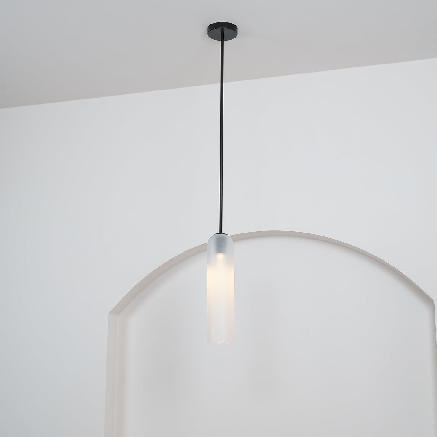 Long Tube Glass Droplight Pendant Light