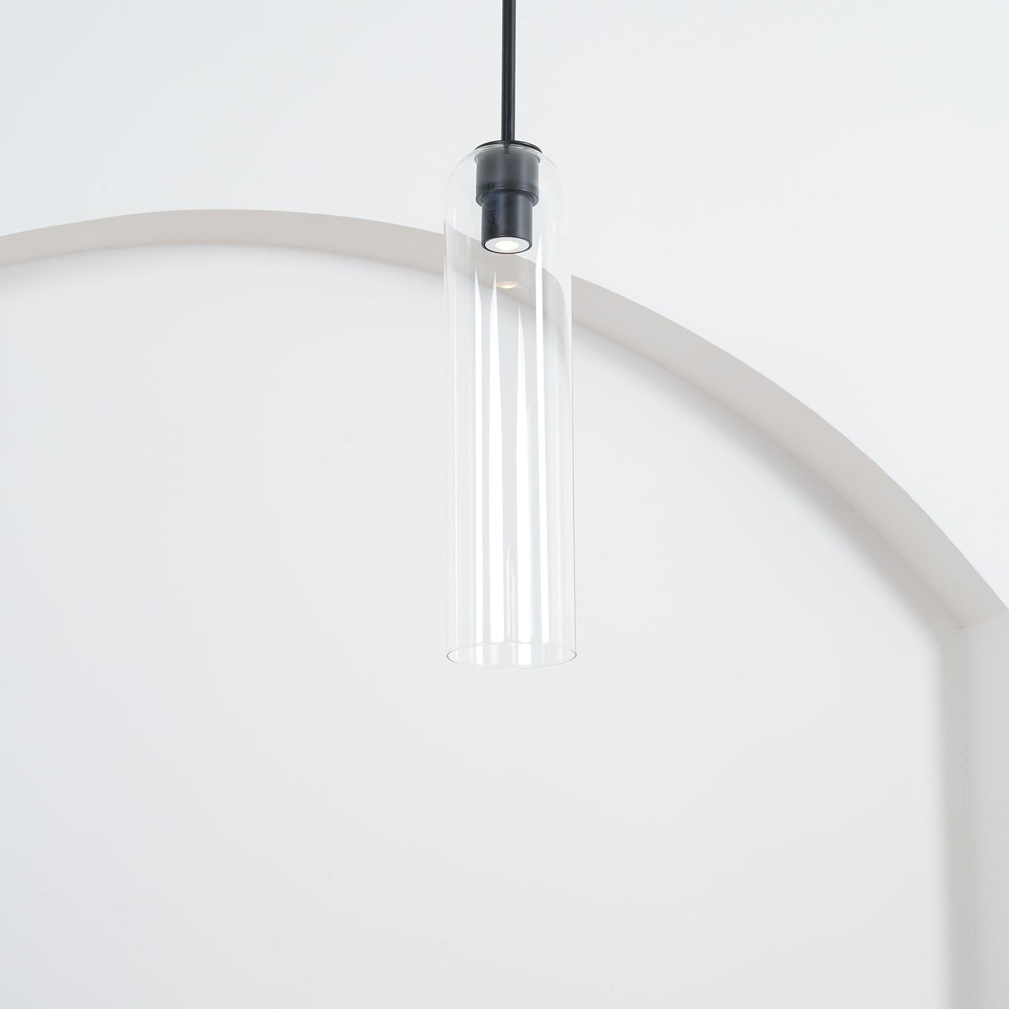 Long Tube Glass Droplight Pendant Light