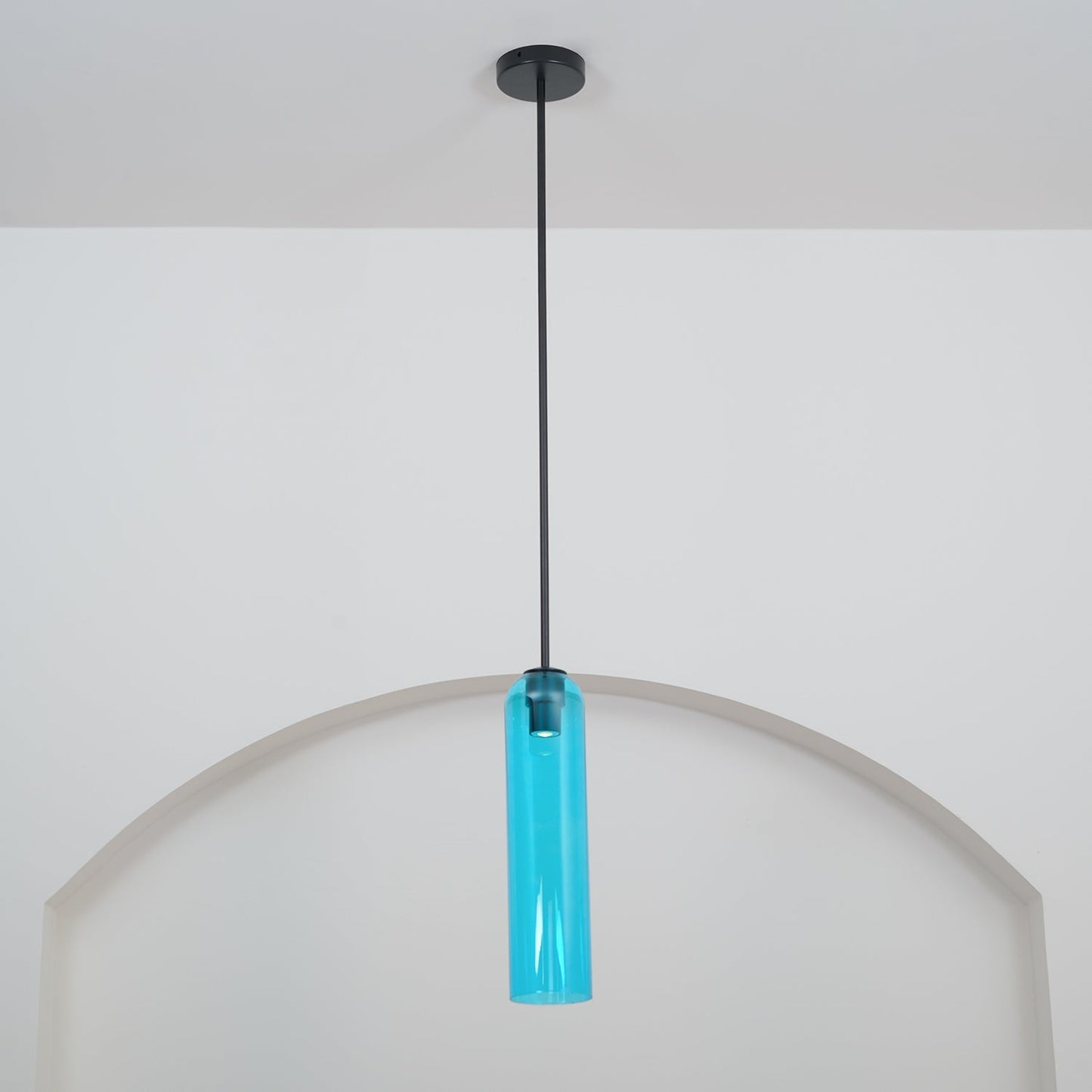 Long Tube Glass Droplight Pendant Light