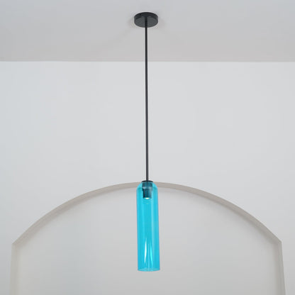 Long Tube Glass Droplight Pendant Light