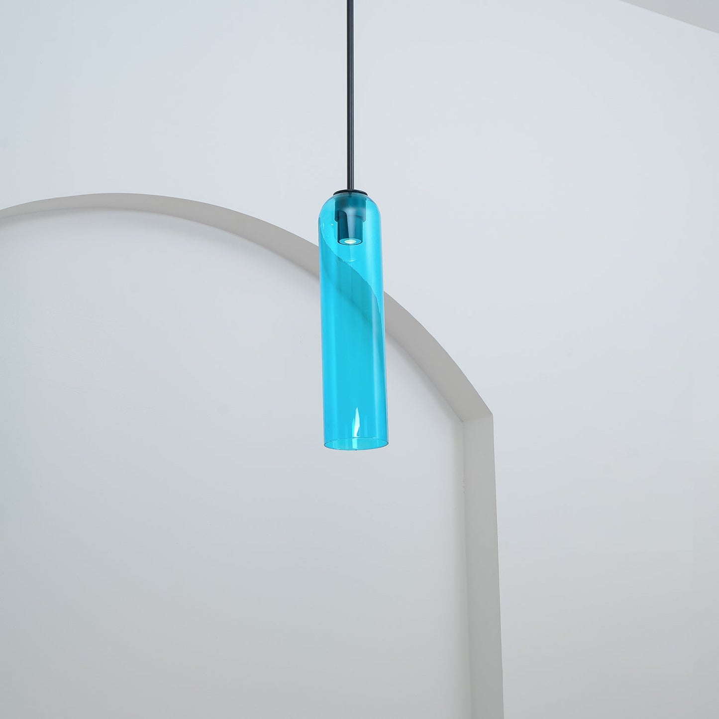 Long Tube Glass Droplight Pendant Light