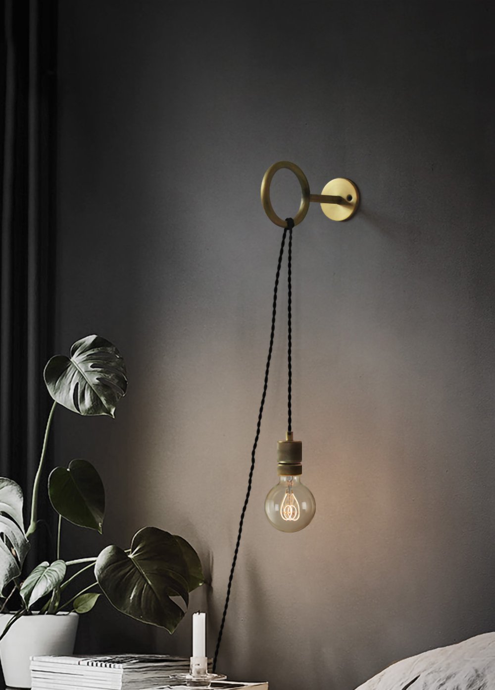 Loop Minimalist Wall light Wall Light With Wall light Wall Socket