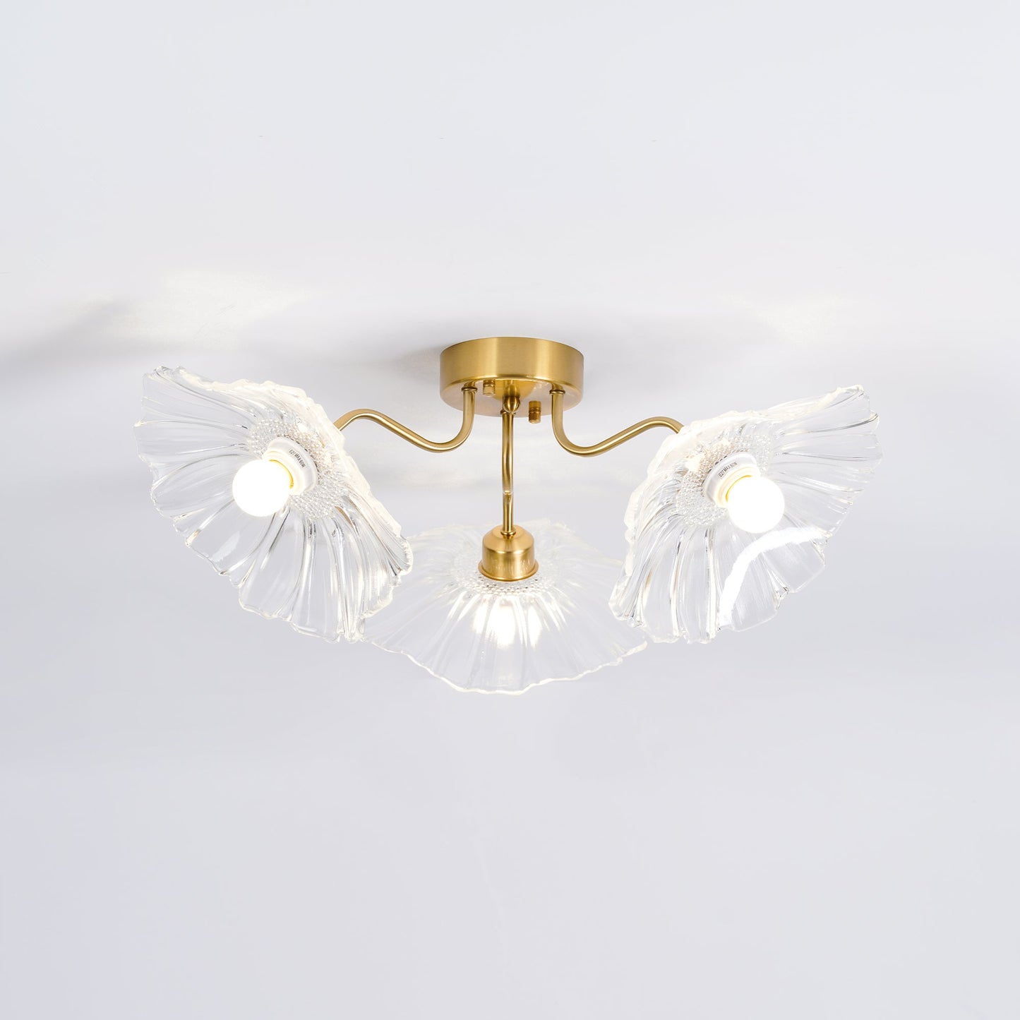 Lotus Leaf Glass Flush mount light Ceiling Lamp