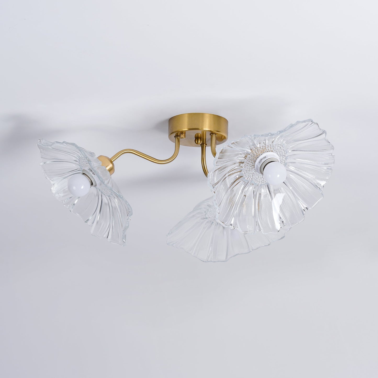 Lotus Leaf Glass Flush mount light Ceiling Lamp