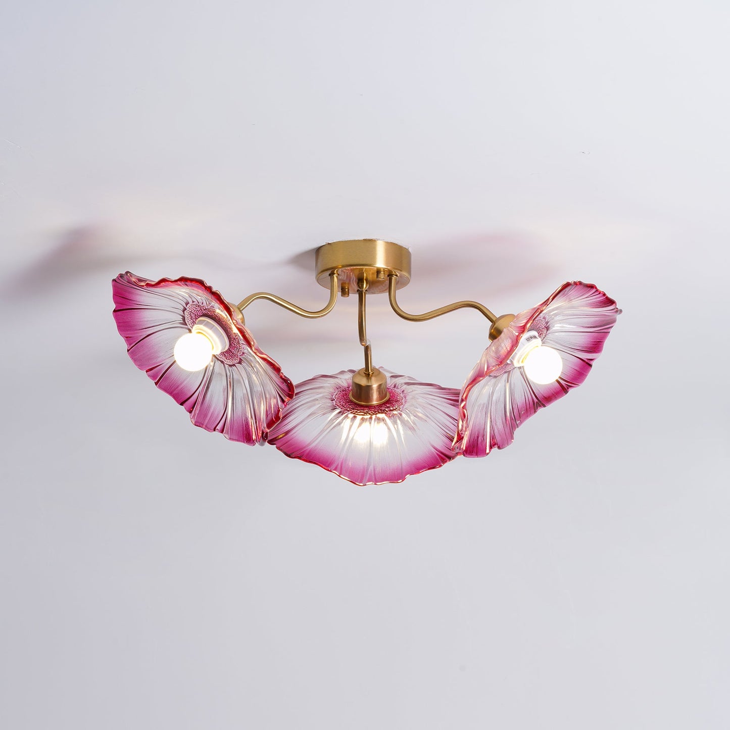 Lotus Leaf Glass Flush mount light Ceiling Lamp