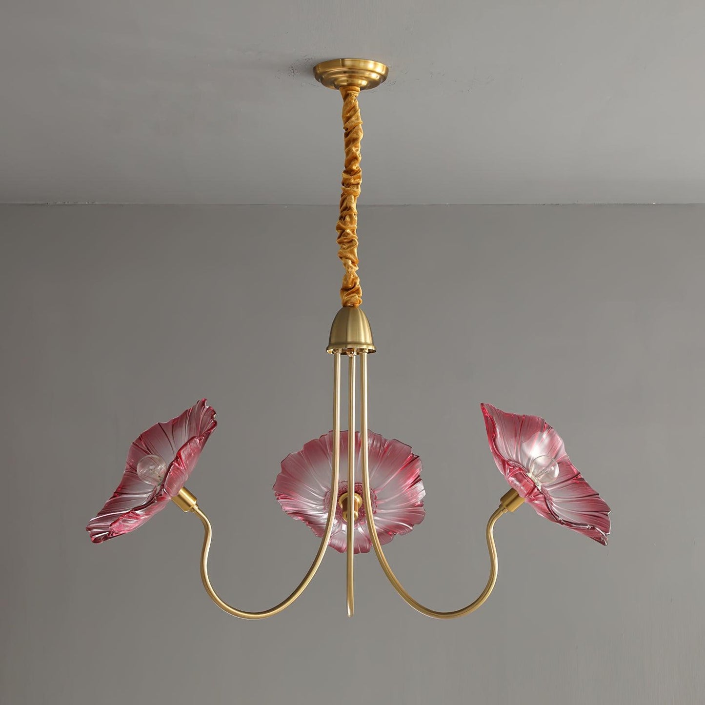 Lotus Leaf Glass Gasolier Chandelier