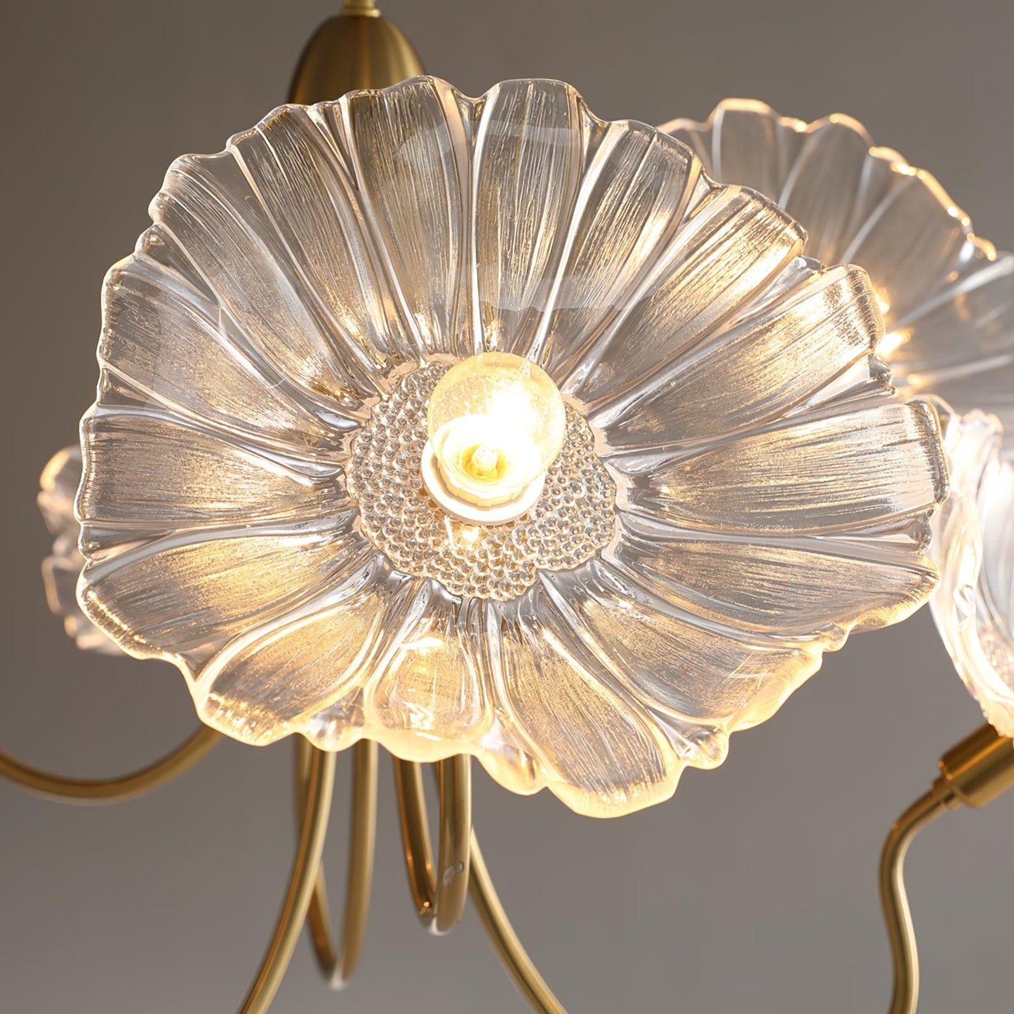 Lotus Leaf Glass Gasolier Chandelier