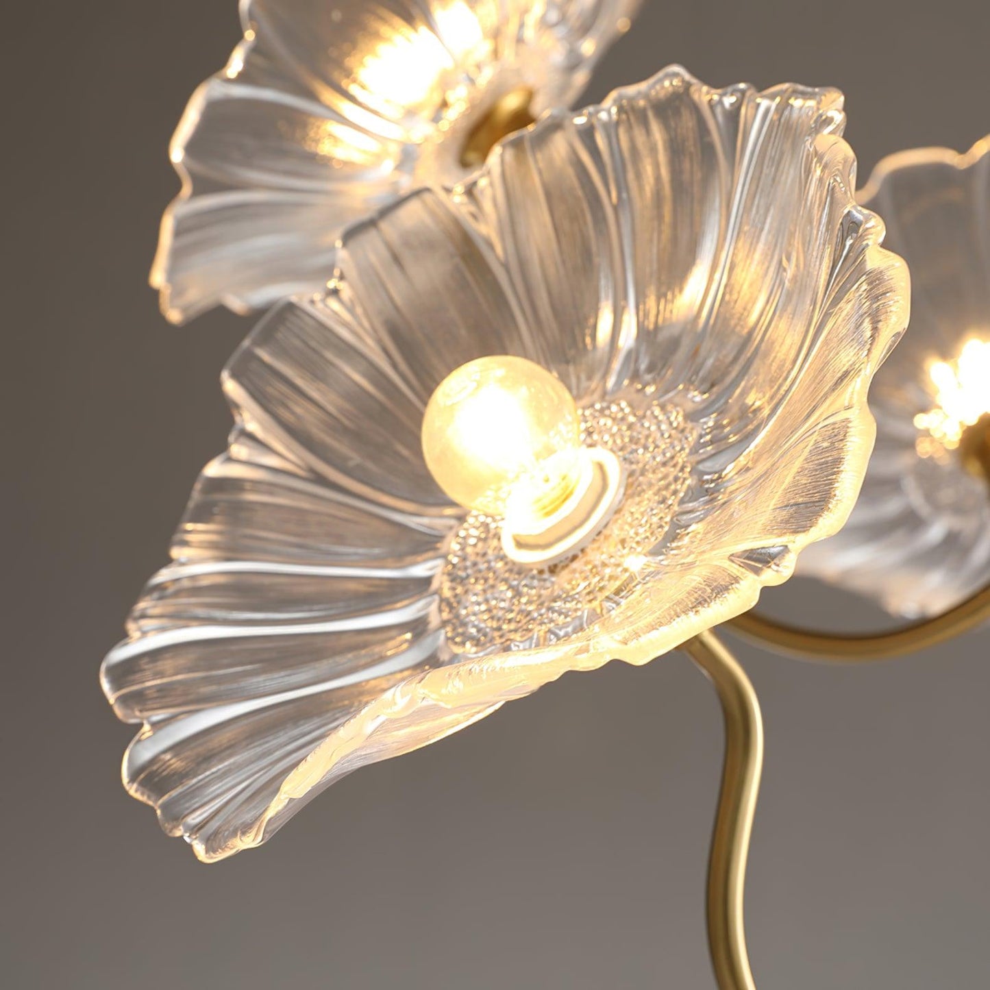 Lotus Leaf Glass Gasolier Chandelier