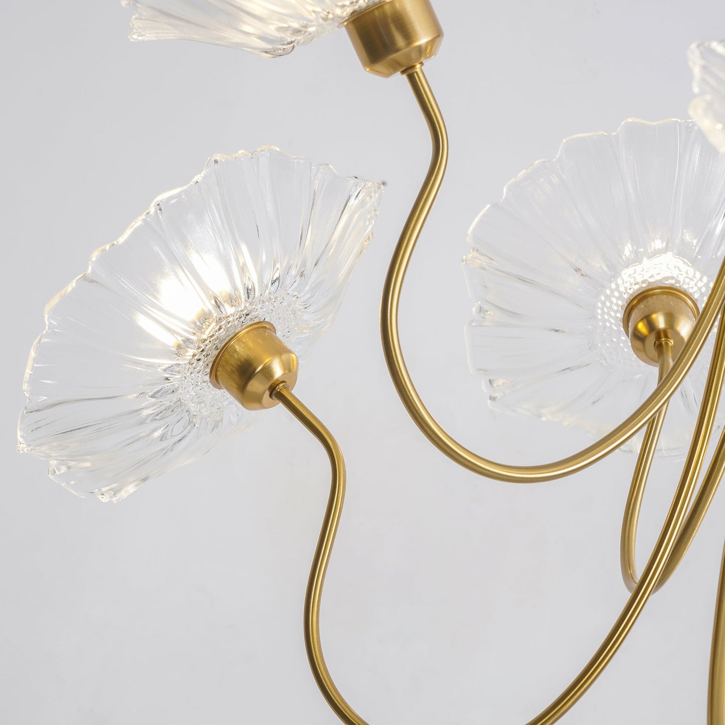 Lotus Leaf Glass Gasolier Chandelier