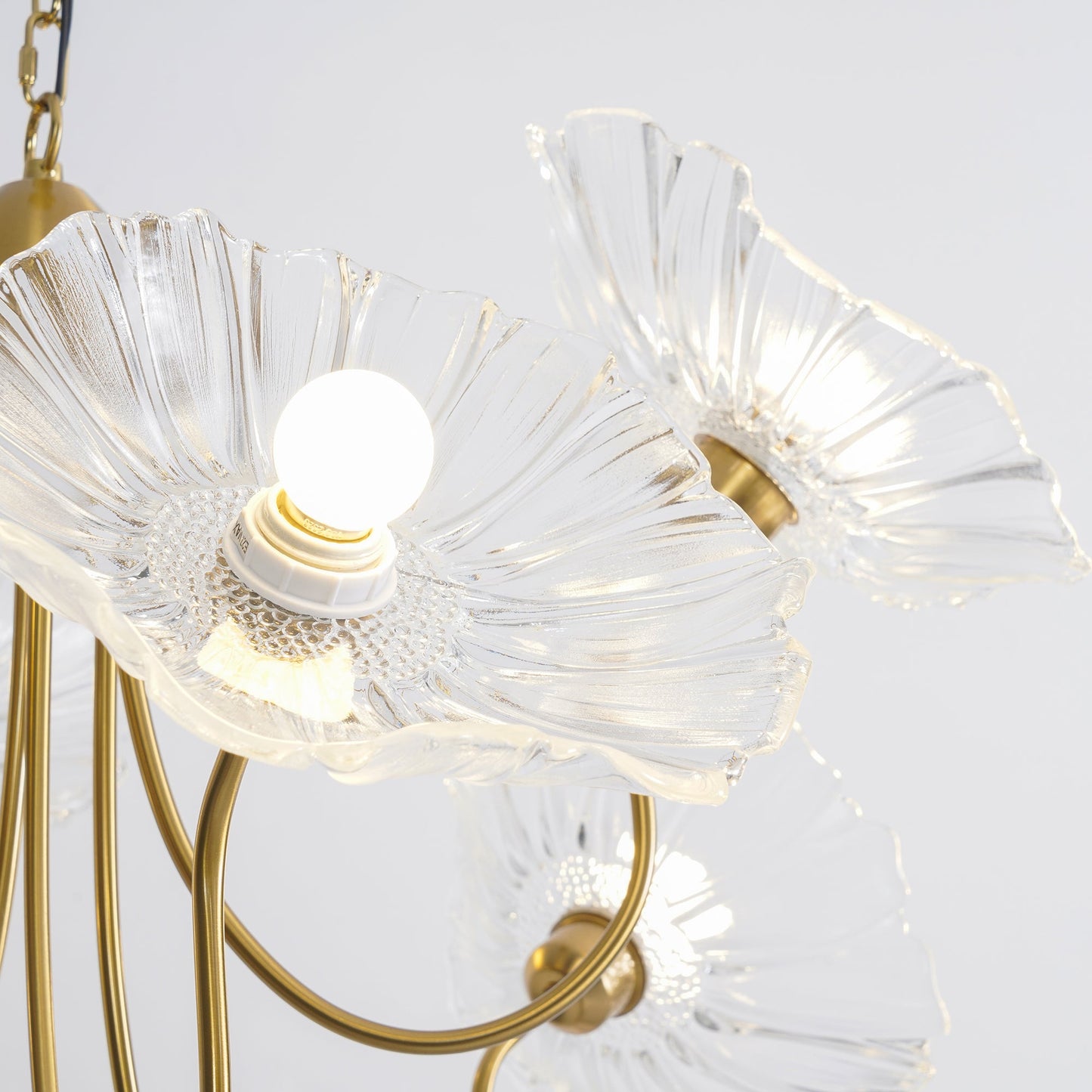 Lotus Leaf Glass Gasolier Chandelier