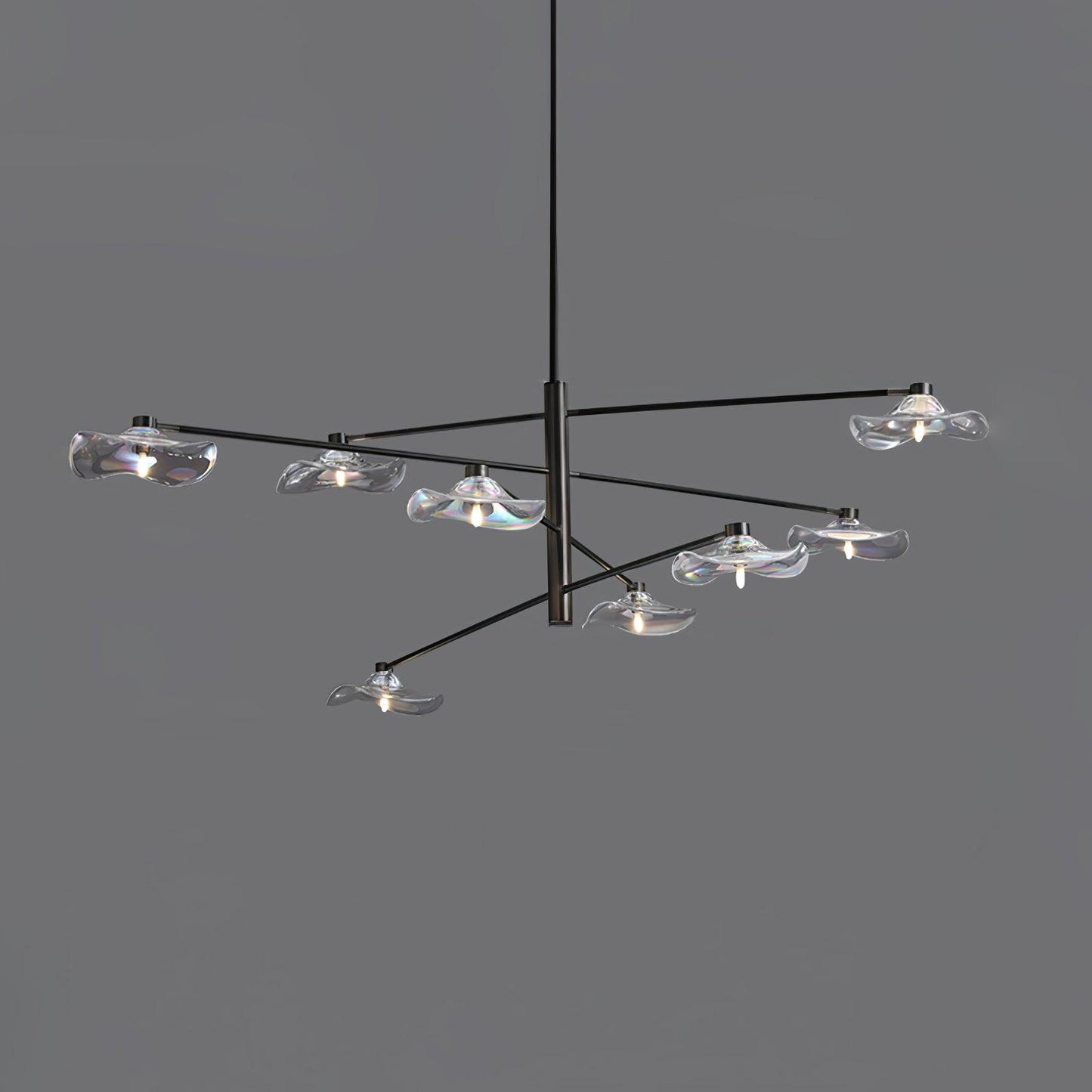 Lotus Leaves Glass Ceiling fixture Chandelier