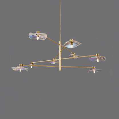 Lotus Leaves Glass Ceiling fixture Chandelier