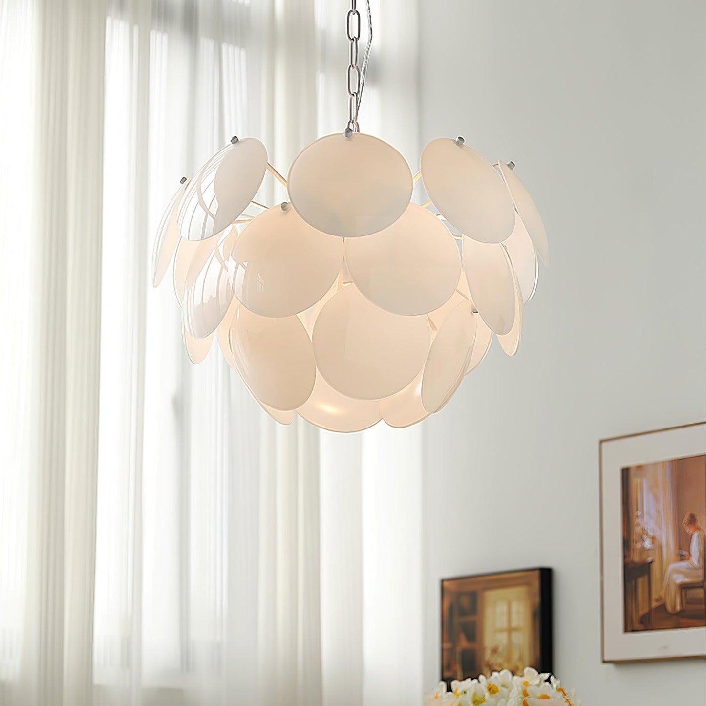 Luminous Petal Glass Pendant light Chandelier