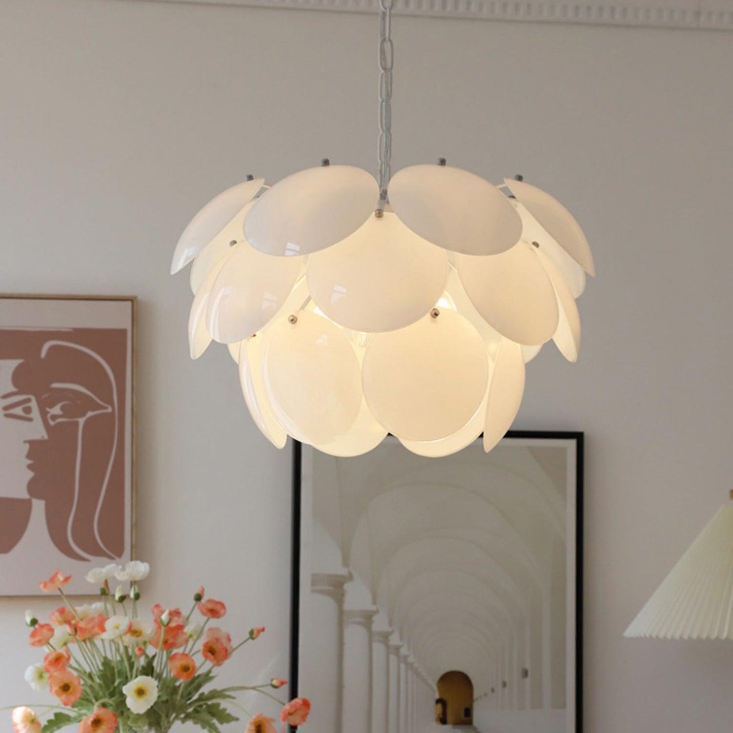 Luminous Petal Glass Pendant light Chandelier