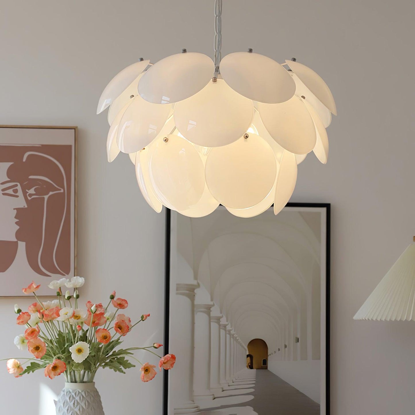 Luminous Petal Glass Pendant light Chandelier