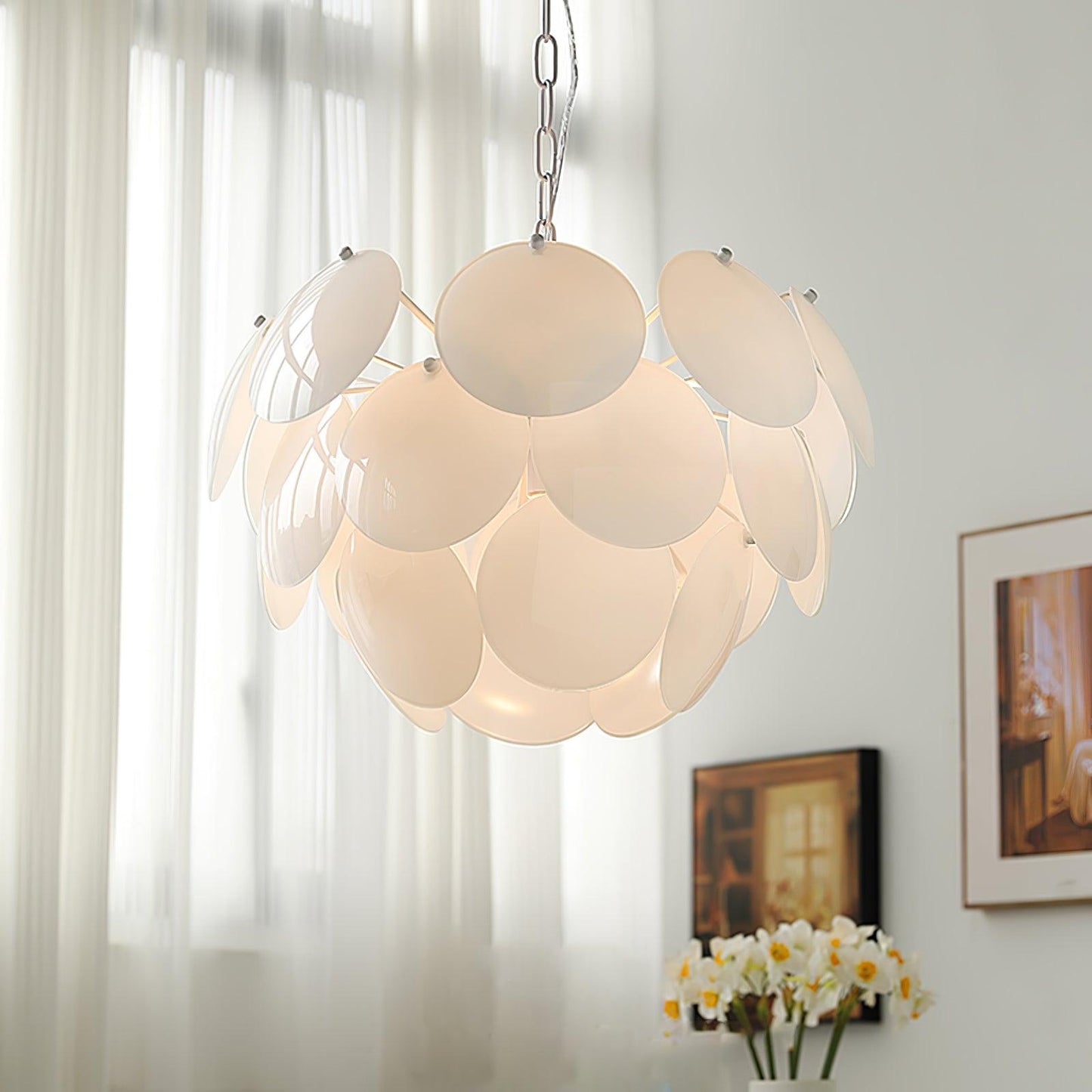 Luminous Petal Glass Pendant light Chandelier