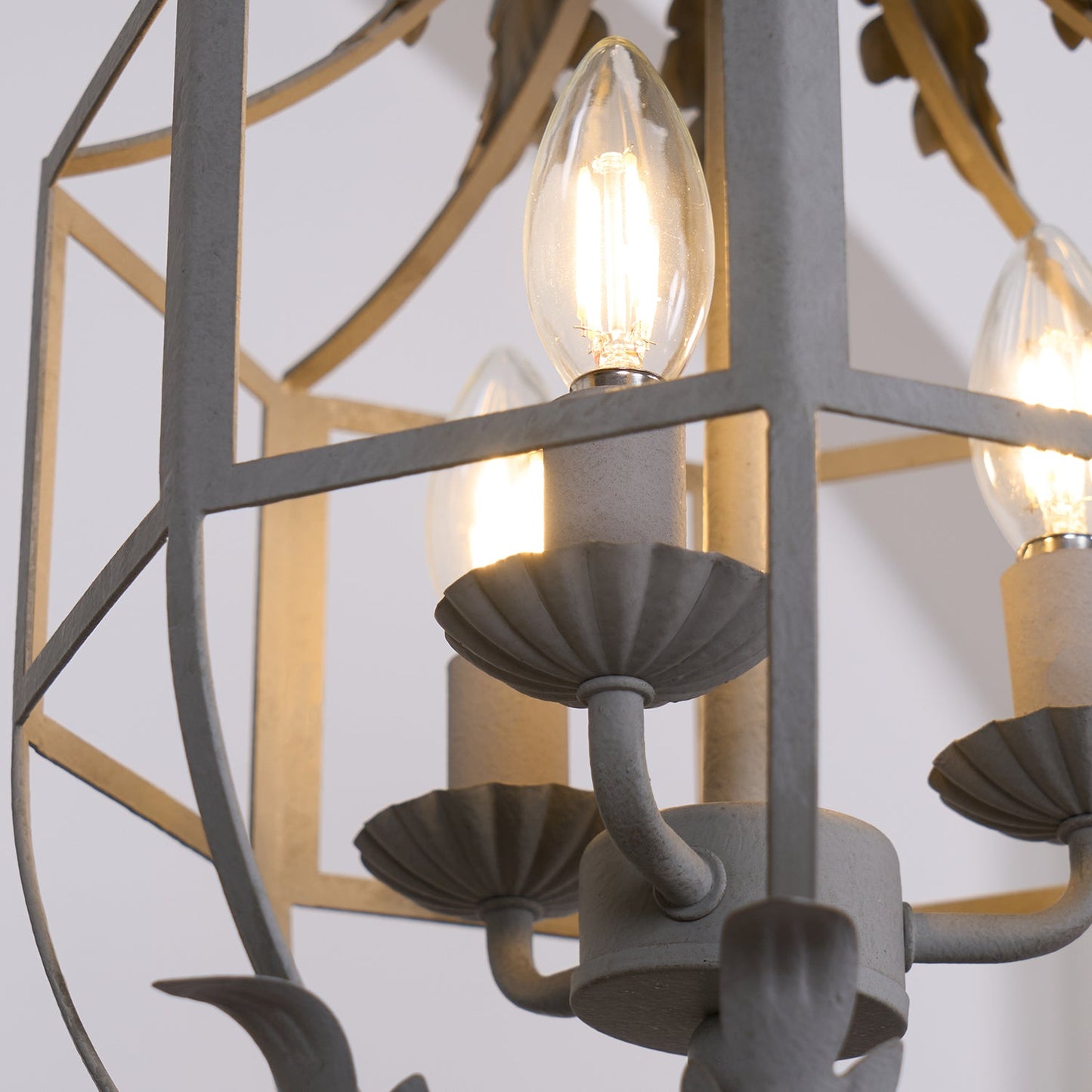 Lustre Retro Cage Candelabrum Chandelier