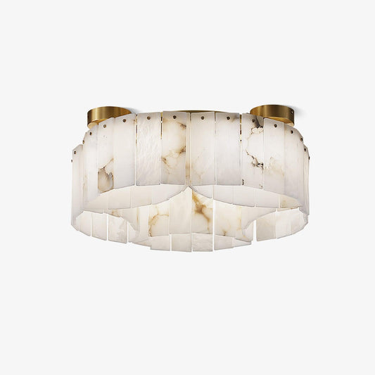 Luxe Alabaster Brass Flush mount light Ceiling Lamp