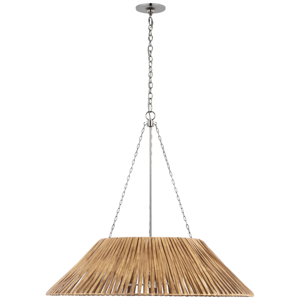 Extra Large Wrapped Hanging Shade - Polished Nickel