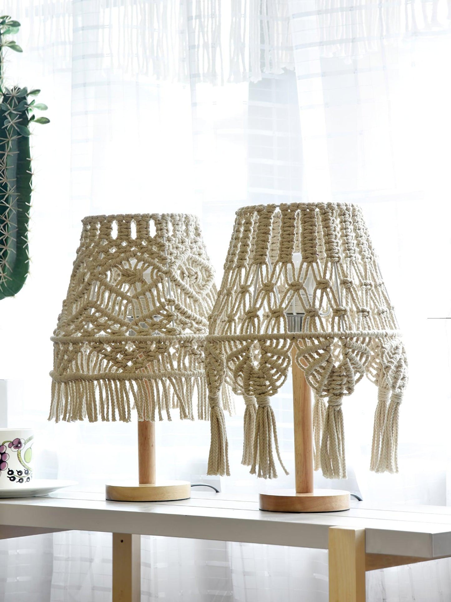 Macrame Desk lamp Table Lamp