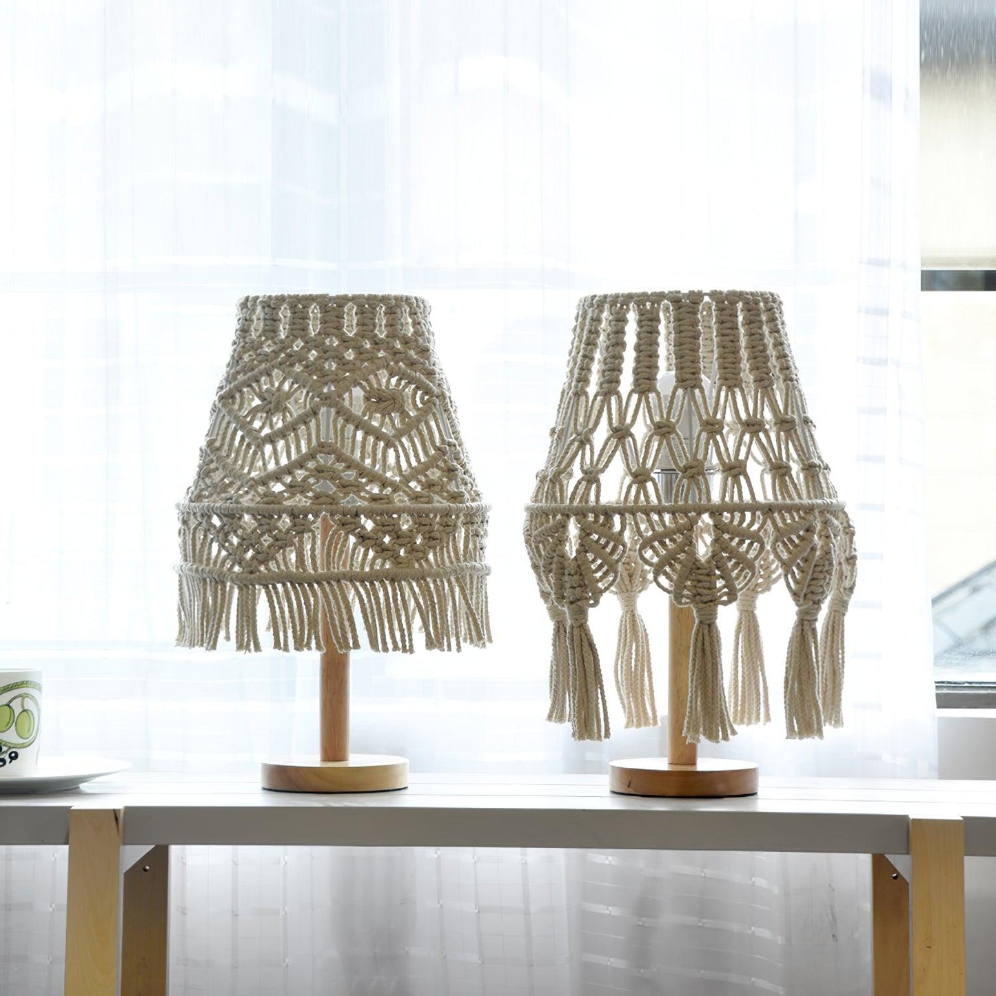 Macrame Desk lamp Table Lamp