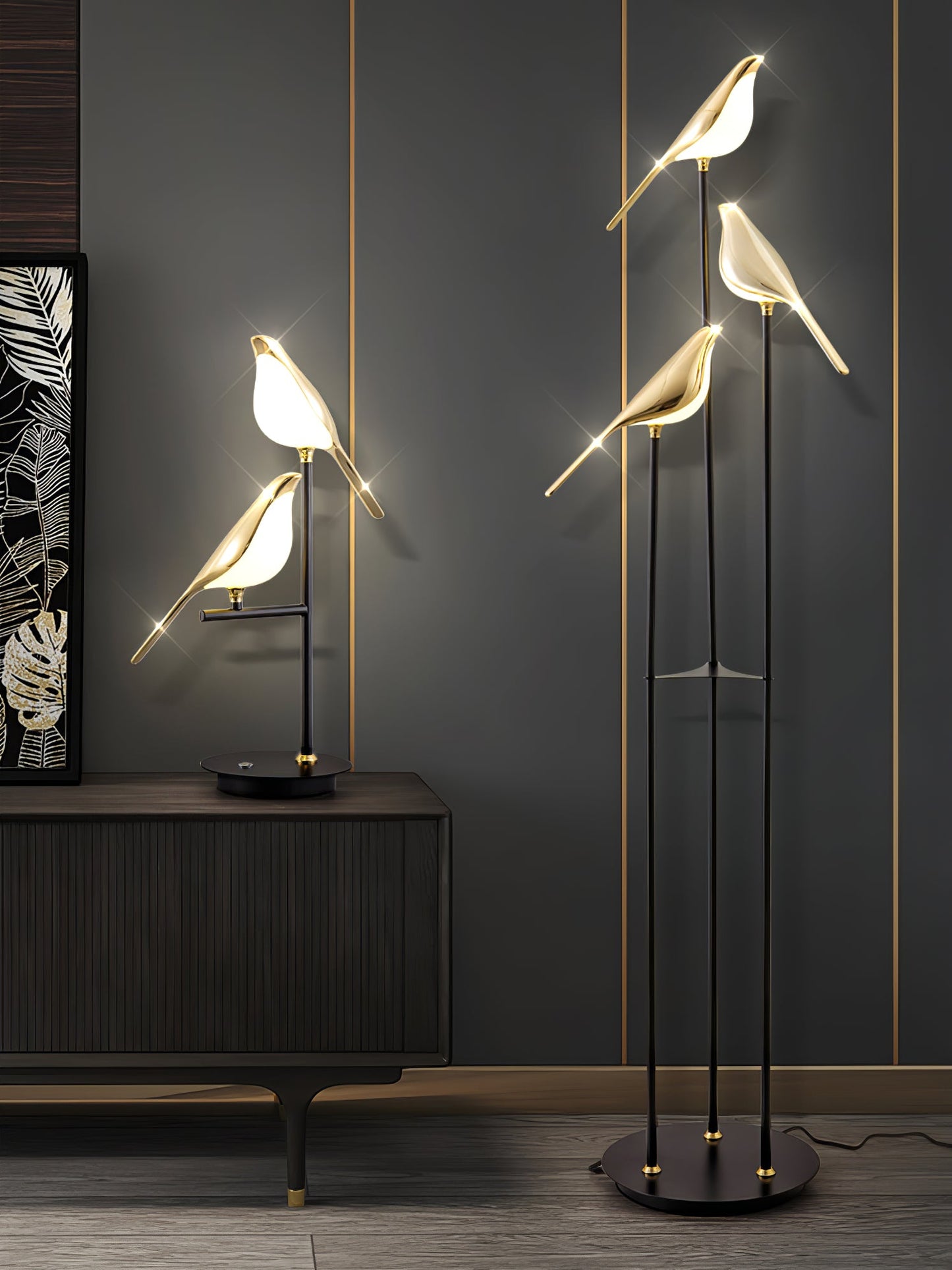 Magpie Perch Torchiere Lamp Floor Lamp