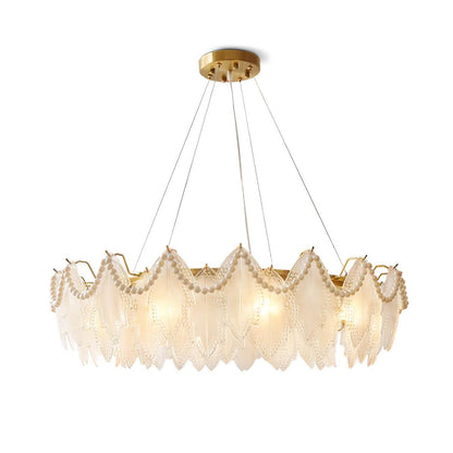 Maple Leaf Glass Ceiling fixture Chandelier