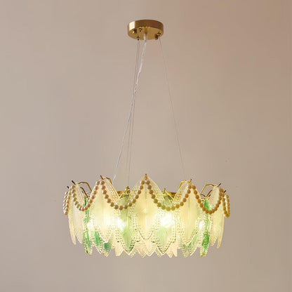 Maple Leaf Glass Ceiling fixture Chandelier