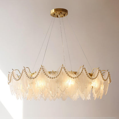 Maple Leaf Glass Ceiling fixture Chandelier