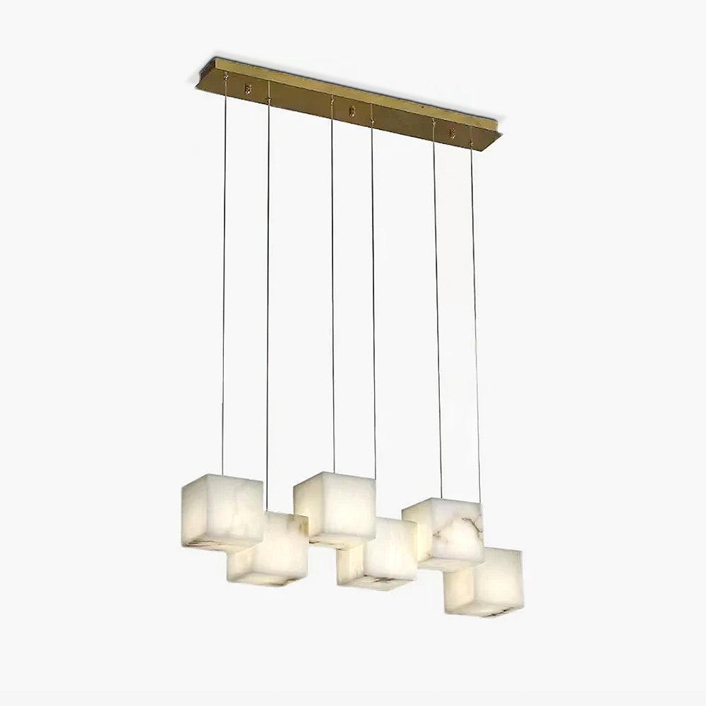 Alabaster Box Ceiling fixture Chandelier