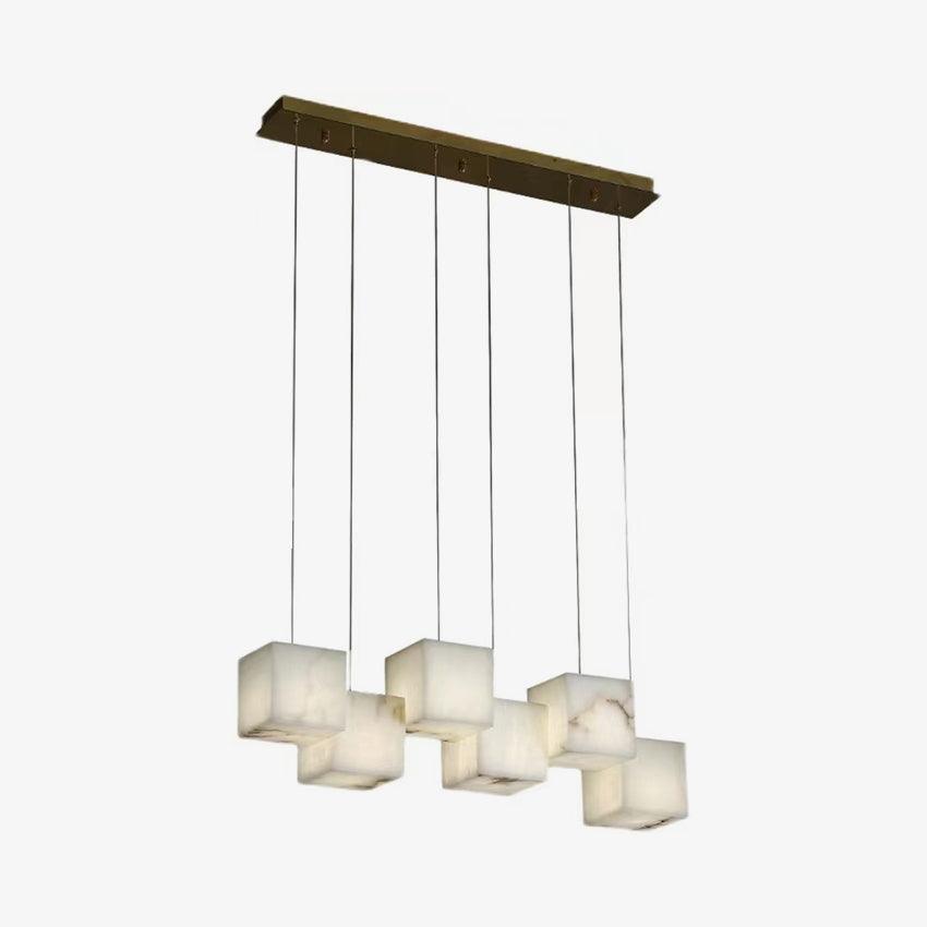 Alabaster Box Ceiling fixture Chandelier