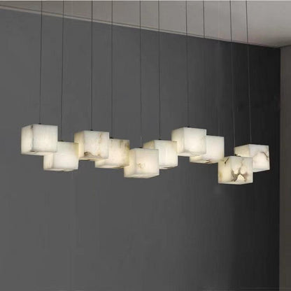 Alabaster Box Ceiling fixture Chandelier