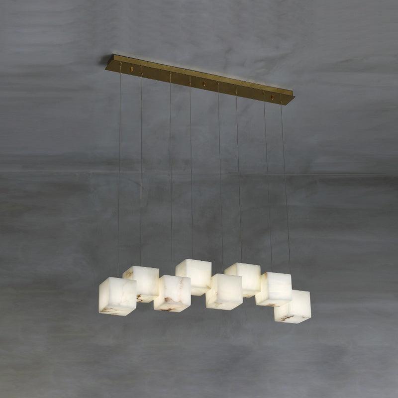 Alabaster Box Ceiling fixture Chandelier