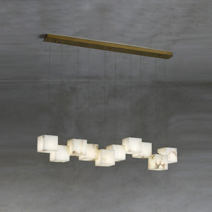 Alabaster Box Ceiling fixture Chandelier