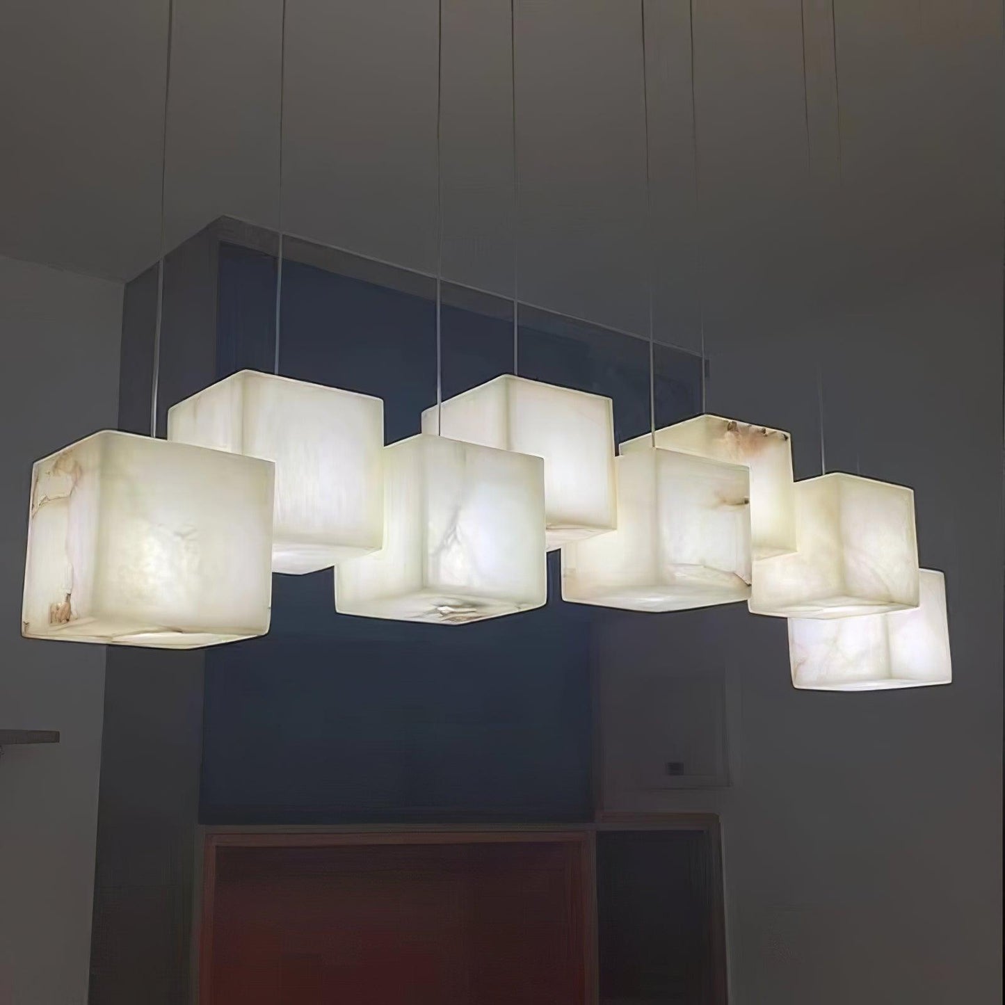 Alabaster Box Ceiling fixture Chandelier