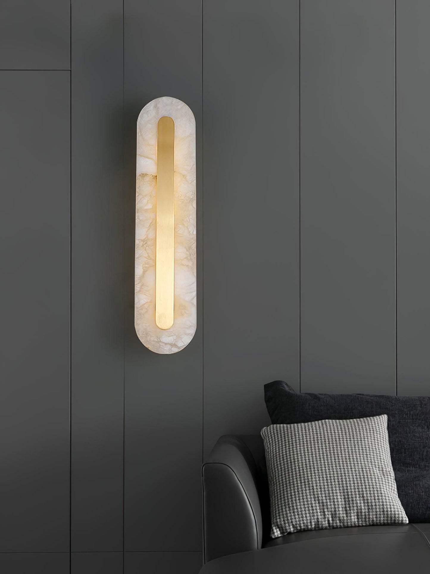 Alabaster Rounded Wall light fixture Wall Light