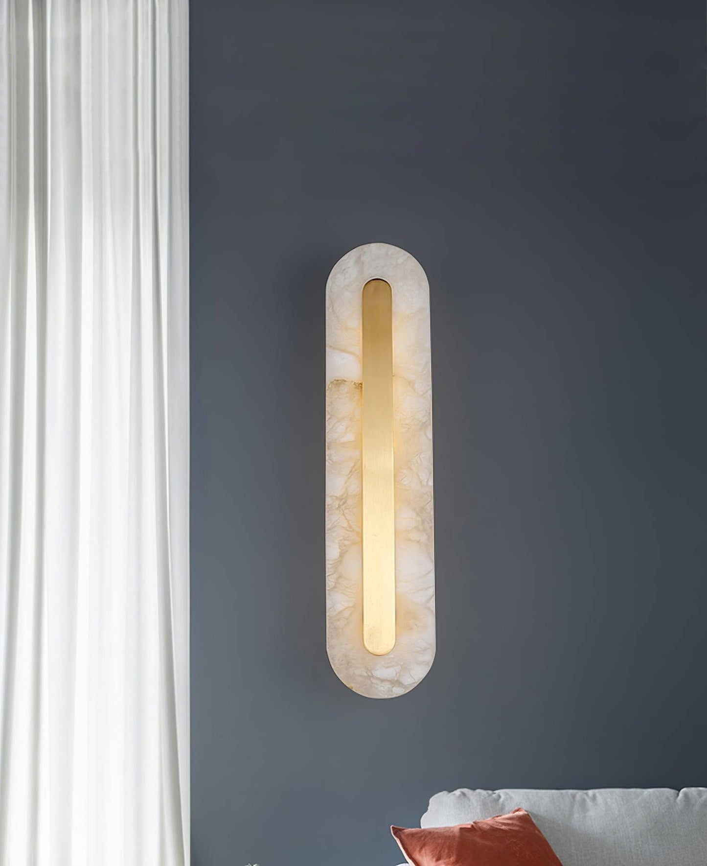 Alabaster Rounded Wall light fixture Wall Light