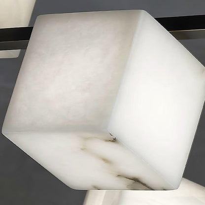 Alabaster Square Box Electrolier Chandelier