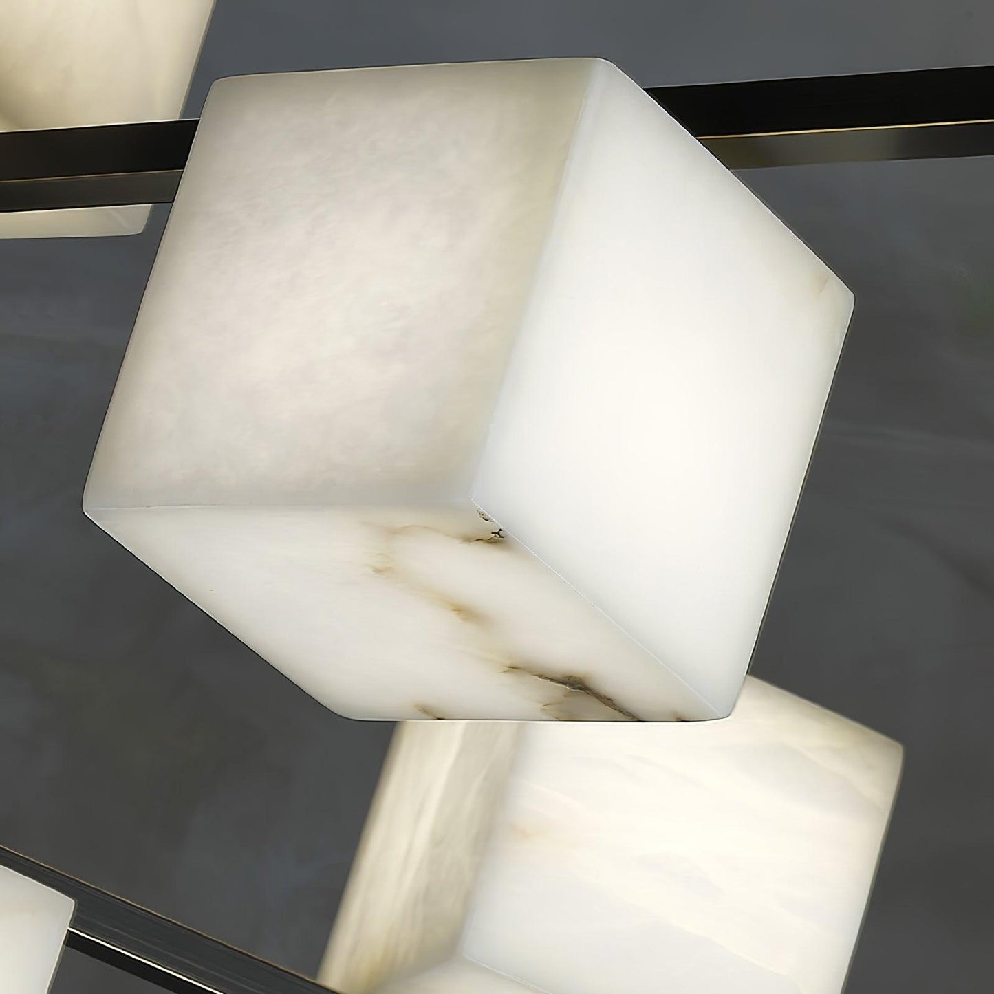 Alabaster Square Box Electrolier Chandelier