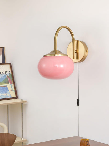 Marshmallow Bracket light Sconce Plug Version