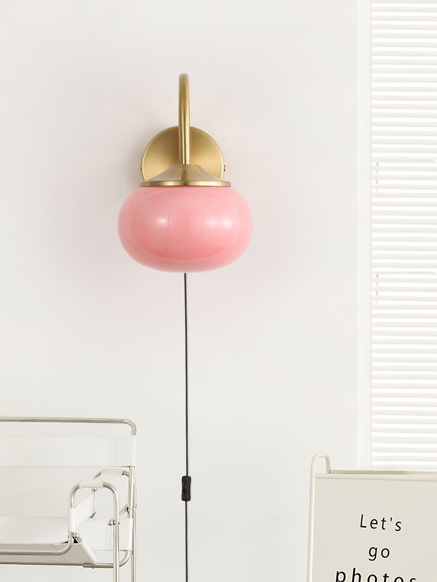 Marshmallow Bracket light Sconce Plug Version