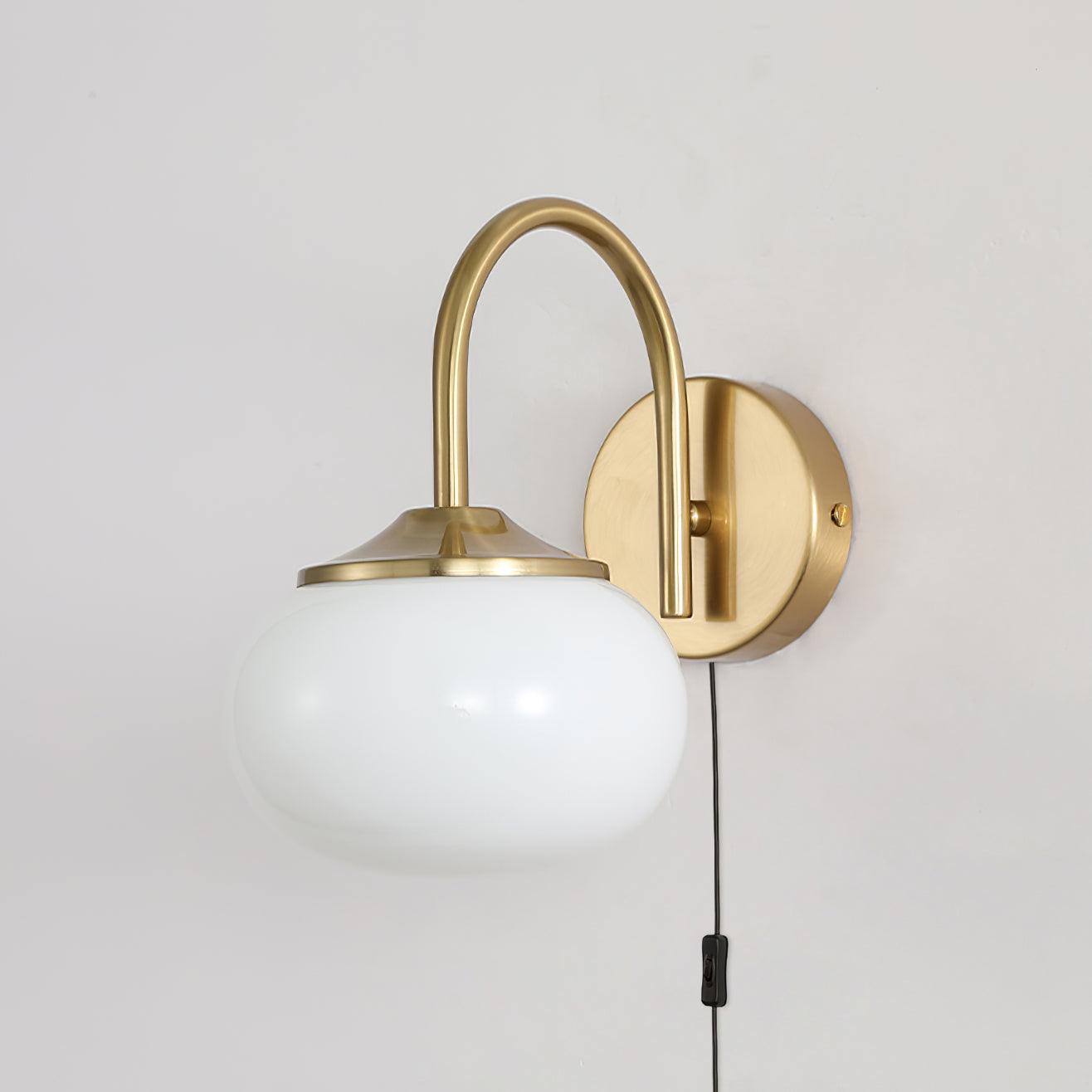 Marshmallow Bracket light Sconce Plug Version