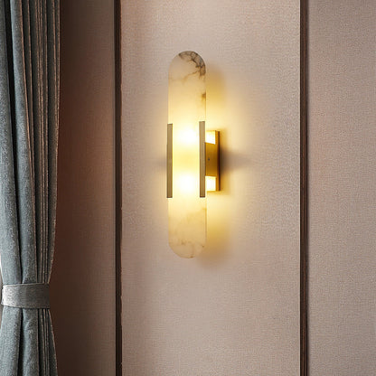 Melange Elongated Alabaster Bracket light Wall Lamp