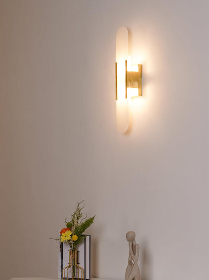 Melange Elongated Alabaster Bracket light Wall Lamp