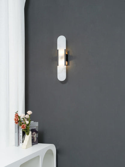 Melange Elongated Alabaster Bracket light Wall Lamp