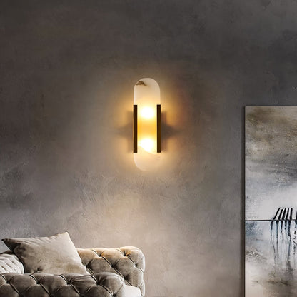 Melange Elongated Alabaster Bracket light Wall Lamp